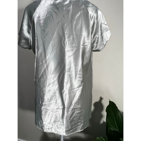 Evan Picone Black Label Silver Diamond Blouse, (Size 10) - Picture 3 of 5